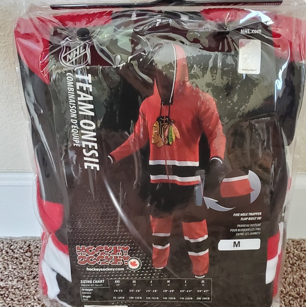 Unisex Chicago Blackhawks Adult Onesie (M)